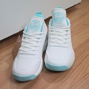 White and Blue Sneakers